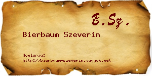 Bierbaum Szeverin névjegykártya